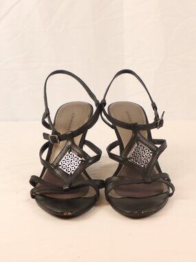 Relativity Size 9 Black Wedge Sandals